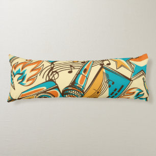 Music pattern body cushion