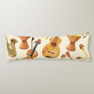 Music pattern body cushion