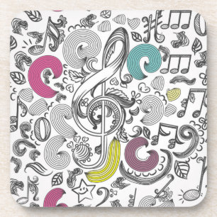 Music pattern coaster