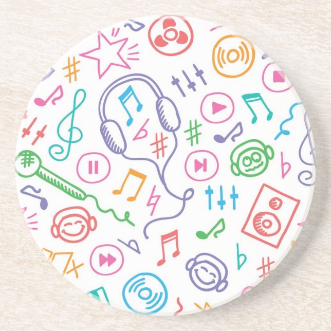 Music pattern coaster (Front)