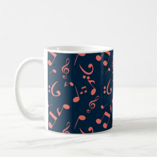 Music pattern coffee mug