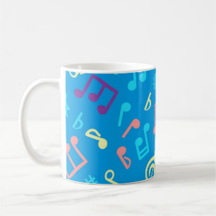Music pattern coffee mug