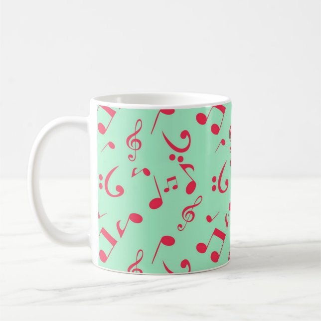 Music pattern coffee mug (Left)