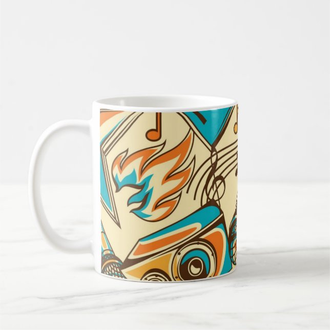 Music pattern coffee mug (Left)