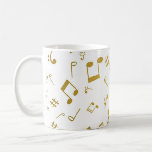 Music pattern coffee mug