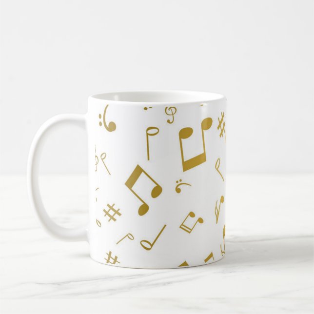 Music pattern coffee mug (Left)