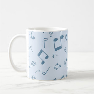 Music pattern coffee mug