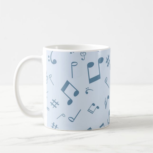 Music pattern coffee mug (Left)
