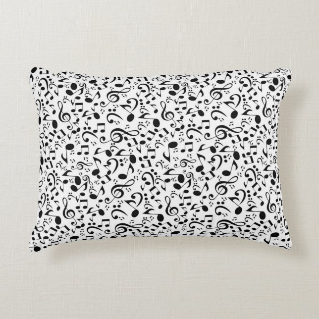 Music pattern decorative cushion (Front)