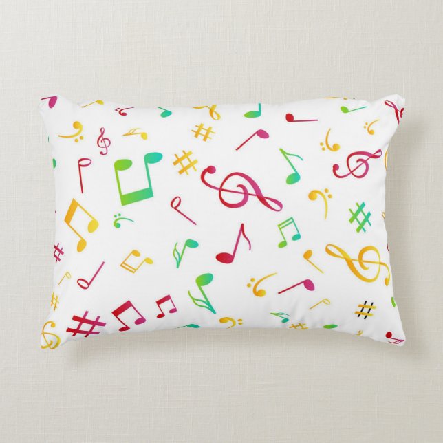 Music pattern decorative cushion (Front)