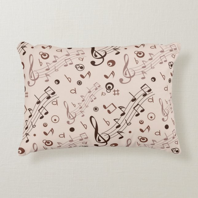 Music pattern decorative cushion (Front)