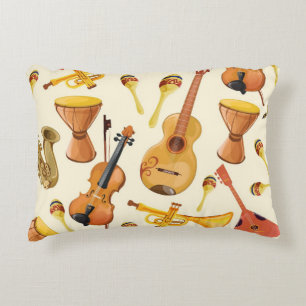 Music pattern decorative cushion