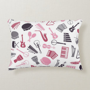 Music pattern decorative cushion