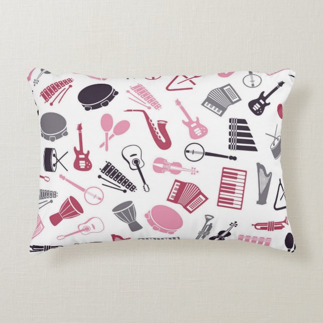 Music pattern decorative cushion (Front)