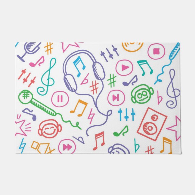 Music pattern doormat (Front)