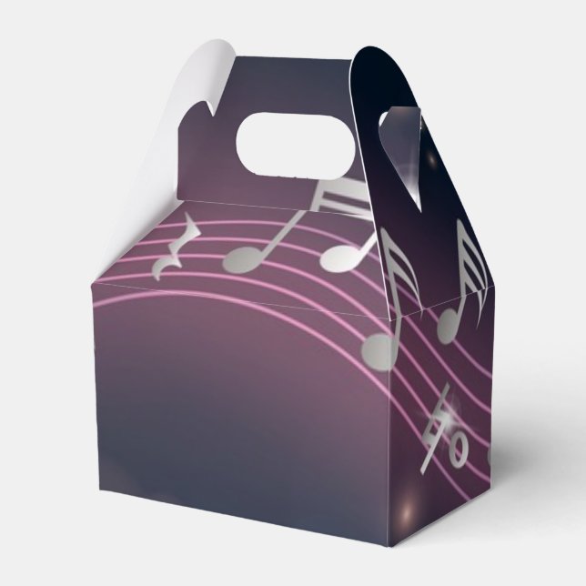 Music pattern favour box (Front Side)