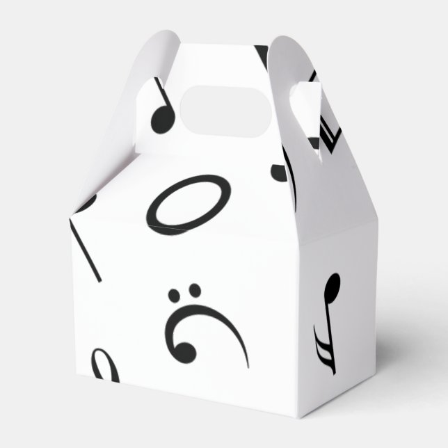 Music pattern favour box (Front Side)
