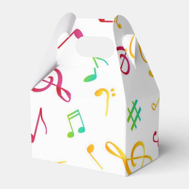Music pattern favour box (Front Side)
