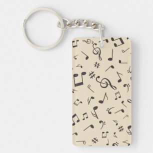 Music pattern key ring