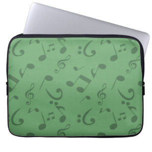 Music pattern laptop sleeve