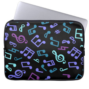 Music pattern laptop sleeve