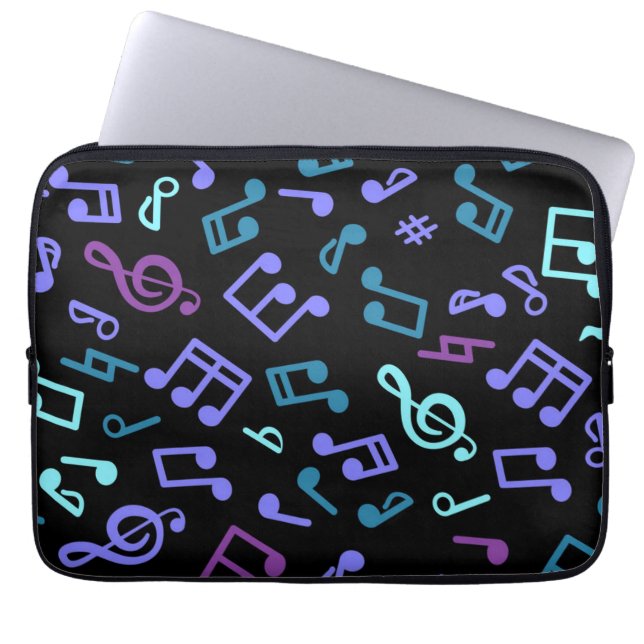 Music pattern laptop sleeve (Front)