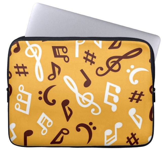 Music pattern laptop sleeve (Front)