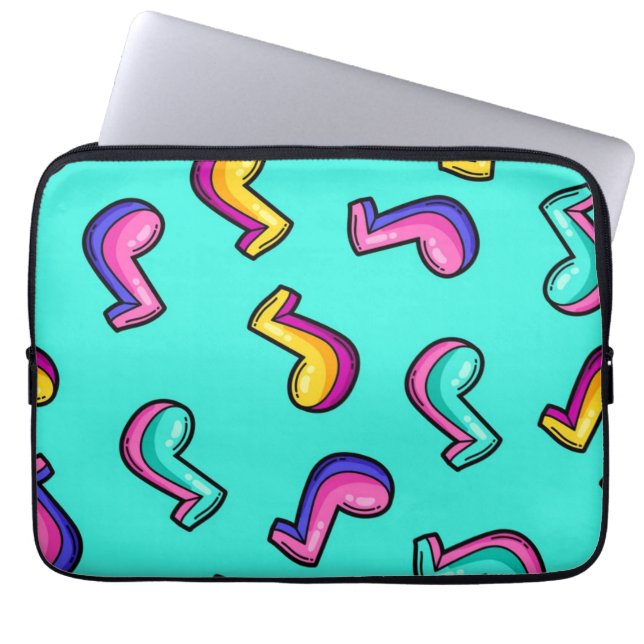 Music pattern laptop sleeve (Front)