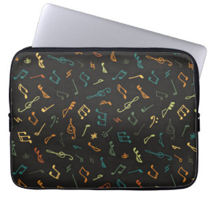 Music pattern laptop sleeve