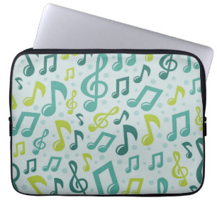 Music pattern laptop sleeve