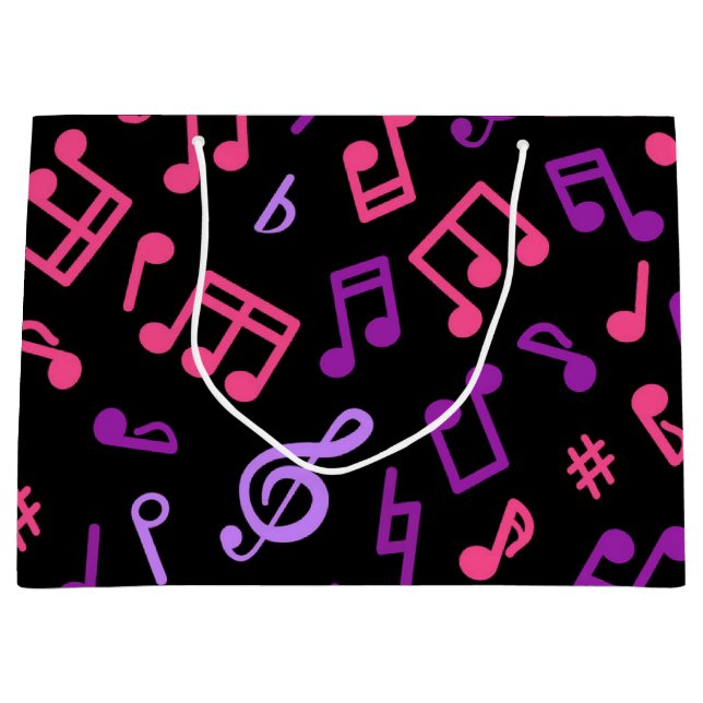 Music pattern large gift bag (Front)