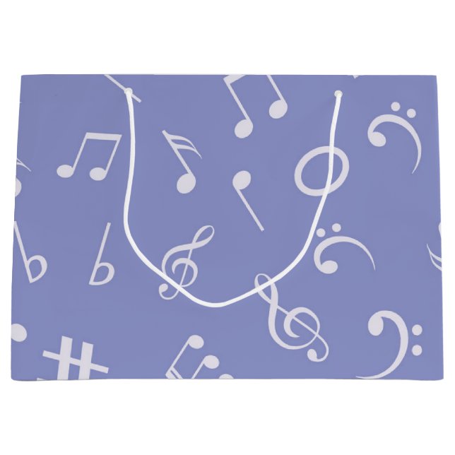 Music pattern large gift bag (Front)