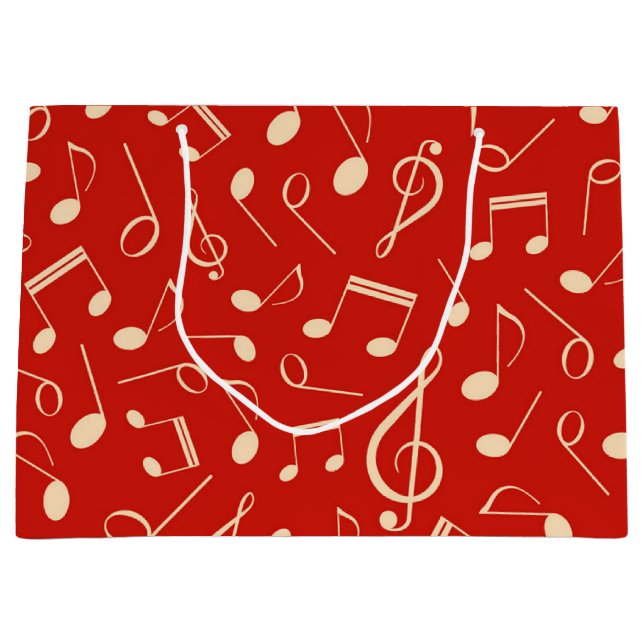 Music pattern large gift bag (Front)