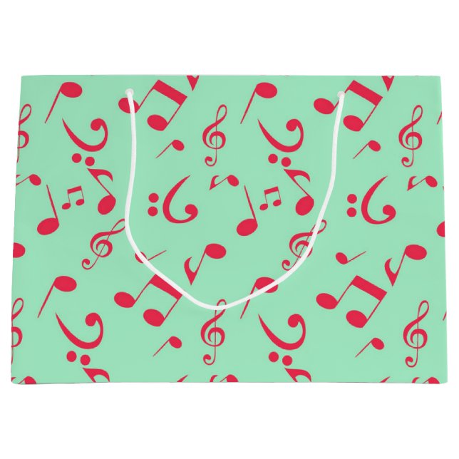 Music pattern large gift bag (Front)