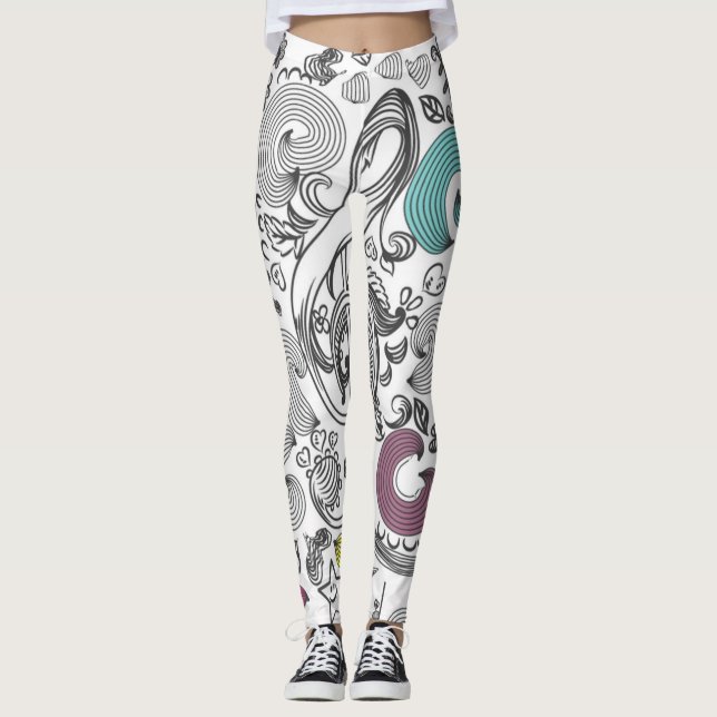 Music pattern leggings (Front)