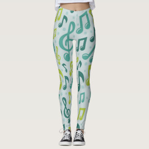 Music pattern leggings