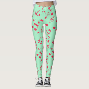 Music pattern leggings