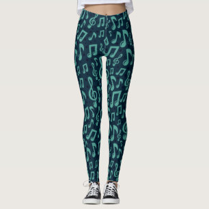 Music pattern leggings