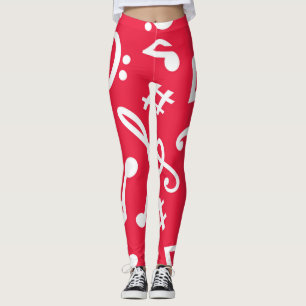 Music pattern leggings