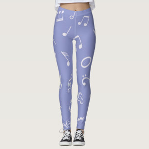 Music pattern leggings