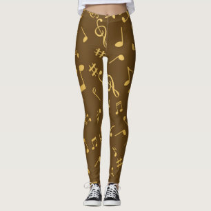Music pattern leggings