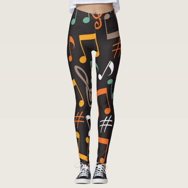 Music pattern leggings (Front)