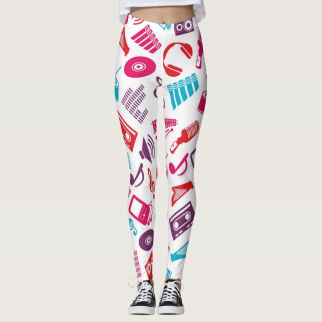 Music pattern leggings (Front)