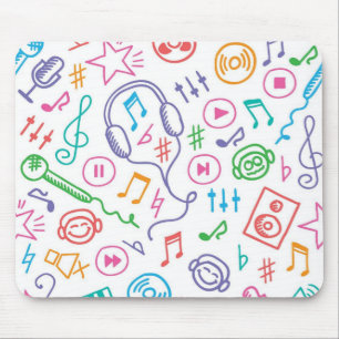 Music pattern mouse pad