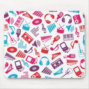 Music pattern mouse pad