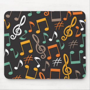 Music pattern mouse pad