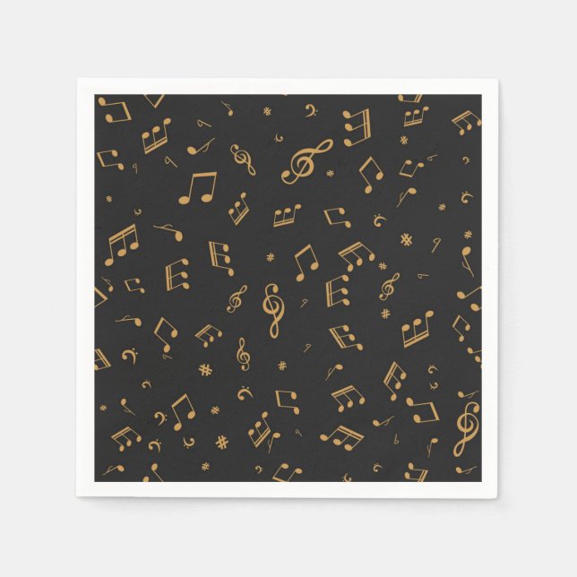 Music pattern napkin (Front)