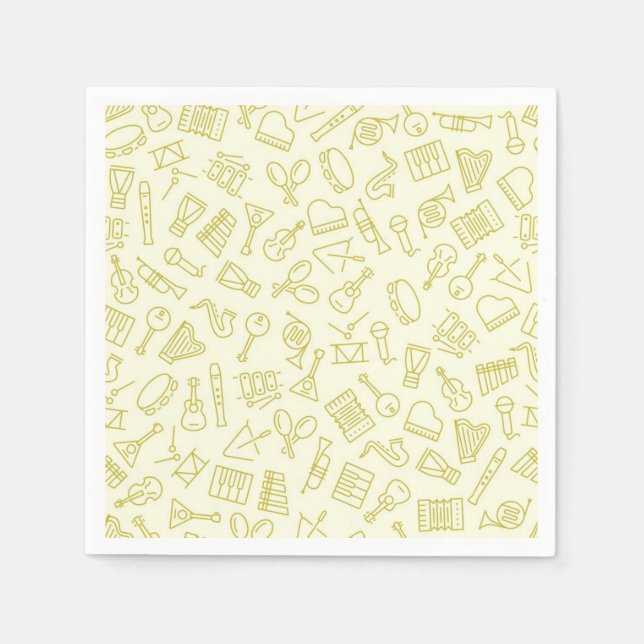 Music pattern napkin (Front)