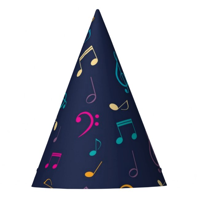 Music pattern party hat (Front)