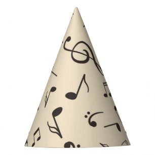 Music pattern party hat